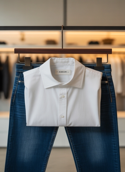 white shirt and jeans are the combination of casual outfits